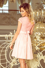 Load image into Gallery viewer, Numoco 242-1 ANNA dress with neckline and lace - pastel pink