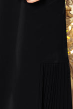 Load image into Gallery viewer, Numoco 253-1 LIDIA Dress with pleats on the sides - black