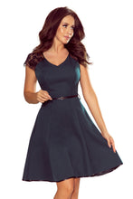Load image into Gallery viewer, Numoco 254-1 SILVIA Dress with lace inserts - green