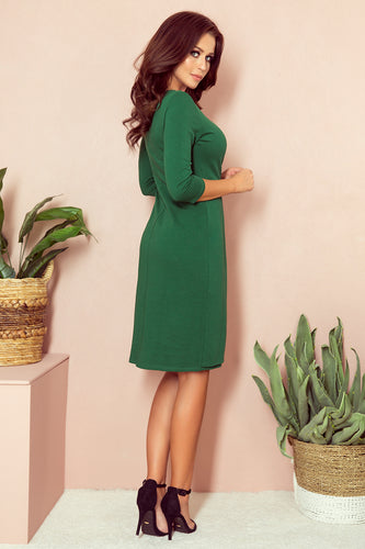 255-2 IRIS Dress with pleats - green