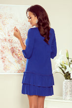 Load image into Gallery viewer, 257-1 SUSAN dress with ruffles - royal blue