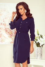 Load image into Gallery viewer, Numoco 258-3 BROOKE Shirt dress - NAVY BLUE