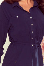 Load image into Gallery viewer, Numoco 258-3 BROOKE Shirt dress - NAVY BLUE