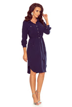 Load image into Gallery viewer, Numoco 258-3 BROOKE Shirt dress - NAVY BLUE