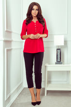 Load image into Gallery viewer, Numoco 259-1 Blouse with buttons - red