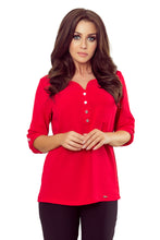 Load image into Gallery viewer, Numoco 259-1 Blouse with buttons - red