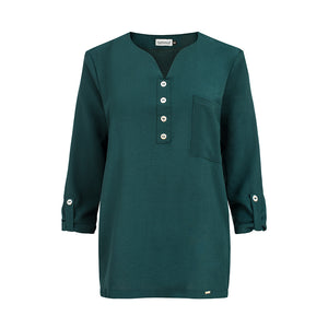 Numoco 259-2 Blouse with buttons - green