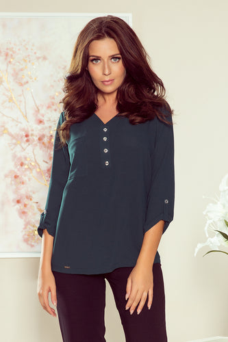 Numoco 259-2 Blouse with buttons - green