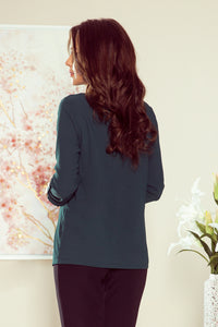 Numoco 259-2 Blouse with buttons - green