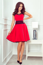 Load image into Gallery viewer, 261-1 RICA Dress with tulle inserts - red