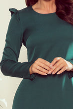 Load image into Gallery viewer, Numoco 264-1 NELL Trapezoidal dress with frills - green