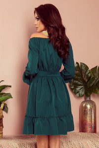 265-1 DAISY Dress with frills - green