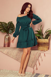 265-1 DAISY Dress with frills - green