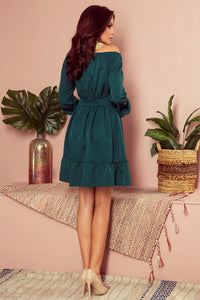 265-1 DAISY Dress with frills - green