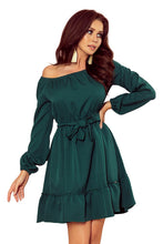 Cargar imagen en el visor de la galería, 265-1 DAISY Dress with frills - green