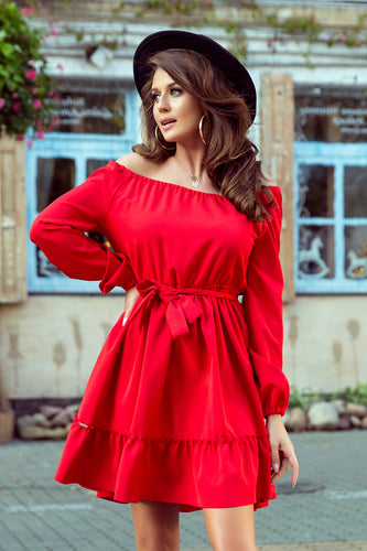 Numoco 265-4 DAISY Dress with frills - RED