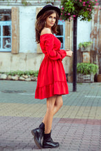 Load image into Gallery viewer, Numoco 265-4 DAISY Dress with frills - RED