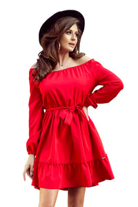 Numoco 265-4 DAISY Dress with frills - RED