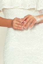 Load image into Gallery viewer, 268-1 Lace dress with frill - ecru