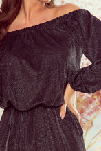 Cargar imagen en el visor de la galería, 270-2 DINA Dress with belt - black