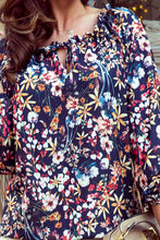 Load image into Gallery viewer, Numoco 271-2 Blouse with tie - colorful flowers