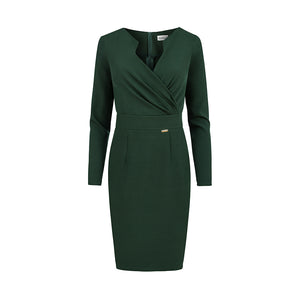 Numoco 272-3 MIA Dress with a neckline - green