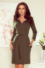 Load image into Gallery viewer, Numoco 273-1 KAREN Dress with a zipper - khaki