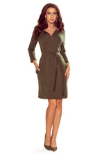 Load image into Gallery viewer, Numoco 273-1 KAREN Dress with a zipper - khaki
