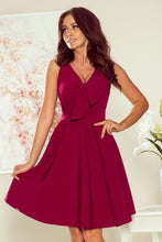 Load image into Gallery viewer, Numoco 274-1 ANITA Frill dress - burgundy