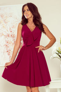 Numoco 274-1 ANITA Frill dress - burgundy