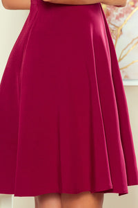 Numoco 274-1 ANITA Frill dress - burgundy