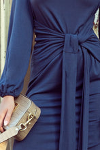 Load image into Gallery viewer, Numoco 275-2 JENNY Comfortable dress with binding at the waist - JEANS