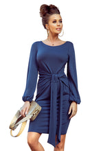 Load image into Gallery viewer, Numoco 275-2 JENNY Comfortable dress with binding at the waist - JEANS
