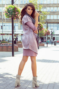 Numoco 276-1 Reversible warm vest - pink + gray