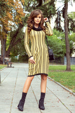 Load image into Gallery viewer, Numoco 277-1 Dress with turtleneck and pockets - braid