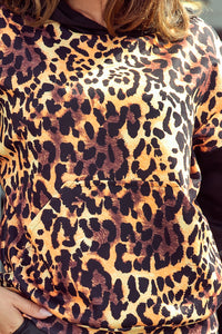 Numoco 279-1 Kangaroo hoodie - leopard pattern
