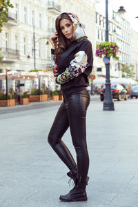 Numoco 279-3 Kangaroo hoodie with colorful inserts