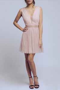 SOKY SOKA  DRESS NUDE 56005-1