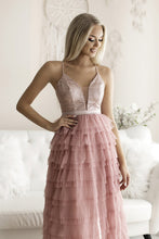 Cargar imagen en el visor de la galería, SENAT FLOUNCES DRESS DELICATE PINK 66005-1