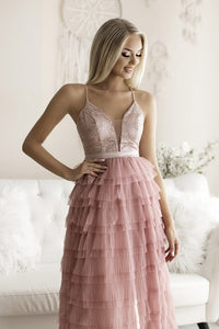 SENAT FLOUNCES DRESS DELICATE PINK 66005-1