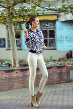 Load image into Gallery viewer, Numoco 280-1 Blouse with a zip - panther
