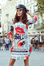 Cargar imagen en el visor de la galería, Numoco 281-1 SOPHIE Comfortable Oversize dress - newspaper pattern