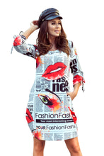 Cargar imagen en el visor de la galería, Numoco 281-1 SOPHIE Comfortable Oversize dress - newspaper pattern