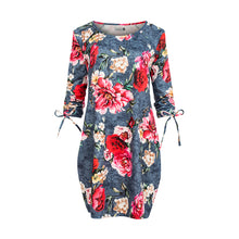 Charger l&#39;image dans la galerie, Numoco 281-2 SOPHIE Comfortable Oversize dress - flowers on jeans
