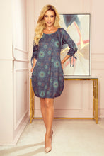 Load image into Gallery viewer, Numoco 281-5 SOPHIE Comfortable Oversize dress - green mandalas