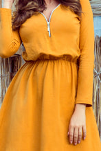 Load image into Gallery viewer, Numoco 283-1 NANCY Dress with a zipper - mustard color
