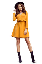 Load image into Gallery viewer, Numoco 283-1 NANCY Dress with a zipper - mustard color