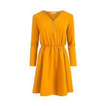 Load image into Gallery viewer, Numoco 283-1 NANCY Dress with a zipper - mustard color