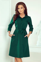 Load image into Gallery viewer, Numoco 286-1 SANDY Flared shirt dress - green