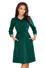 Load image into Gallery viewer, Numoco 286-1 SANDY Flared shirt dress - green